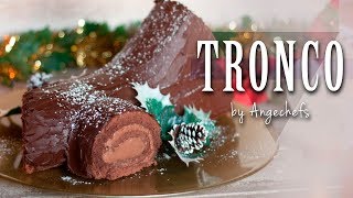 Tronco de Navidad de Chocolate · Receta Fácil y Rápida [upl. by Hayyim]