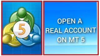 How to open a real account on metatrader 5 [upl. by Darn]