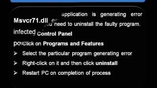 How To Fix Msvcr71dll Error [upl. by Vitalis]