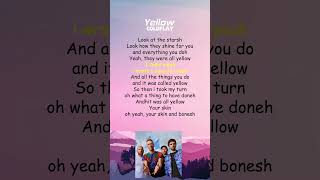 Coldplay  Yellow Lyrics shorts [upl. by Bunker]