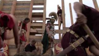 Roman legionaries build fortress wall [upl. by Kcor]