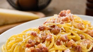 Spaghetti alla Carbonara  The Original Italian Recipe [upl. by Boyt393]