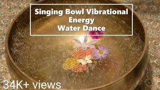 Singing Bowl Vibrational energy Water Dance  Himalayan Bowl with water trending viral satisfying [upl. by Artinek]