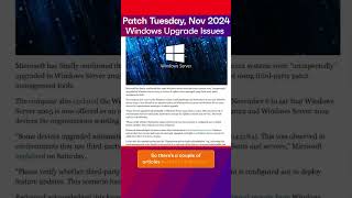 Windows Server 2025 Upgrade Issues patchmanagement [upl. by Anav]