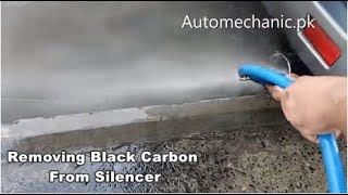 Decarbonizing Exhaust Of Diesel Engine  Removing Black Carbon From Silencer  Urdu Hindi Tutorial [upl. by Nellir505]