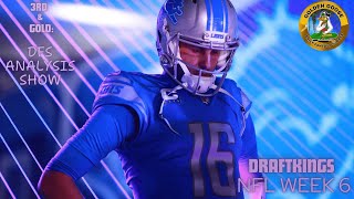 3rd amp Goal Draftkings NFL Week 6 [upl. by Odnumyar]