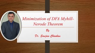 Lecture 31Minimization of DFA using Myhill Nerode Theorem [upl. by Garv209]