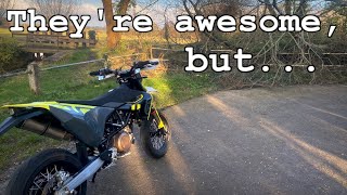 Are they nice to live with  Husqvarna 701 Supermoto owners review 2000 mile6 months update [upl. by Hareehahs]