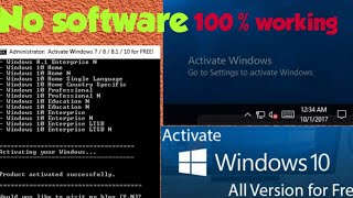 How to activate windows 10 all versions instantly free  GeekHacks Entertainment [upl. by Ttennaj]