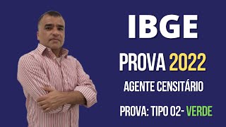 IBGE Agente censitário 2022 Prova 02 Verde Questão 14 [upl. by Nollat]