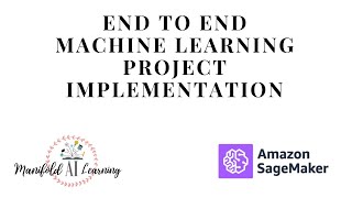 End to End Machine Learning Project Implementation using AWS Sagemaker  MLOps [upl. by Diarmit]