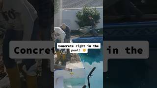 CONCRETE Spills in POOL Is this pool RUINED shorts poolbuilder failsvideo [upl. by Gimpel]