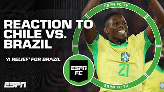 FULL REACTION Brazil defeat Chile in World Cup Qualifying match 👀 A RELIEF  Hofman  ESPN FC [upl. by Dnar663]