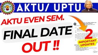 aktu exam date sheet phase 2 aktu mba final exam date sheet aktu exam news aktu notices aktu [upl. by Oreste]