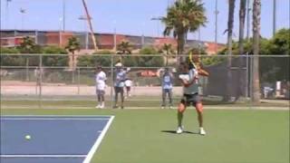 Francesca Schiavone BackHand  regular speed and slo mo [upl. by Elsey447]