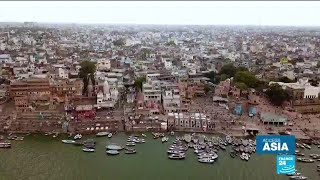 Sacred but polluted River Ganges drowns in a sea of rubbish [upl. by Eseilenna]