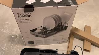 Unboxing Joseph Joseph Extend Steel Expandable dish rack with draining spout 2 [upl. by Nahsor]