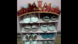 Diy zapatera para niña con dos cajas de cartón y un gorrito fiestero [upl. by Assilrac935]