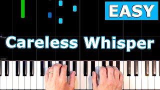 George Michael  Careless Whisper  EASY Piano Tutorial [upl. by Burta]