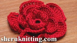 Crochet Rose Flower [upl. by Claudina]