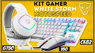 KIT GAMER MOTOSPEED WHITE STORM  EXCELENTE CUSTO BENEFÍCIO [upl. by Leahci]