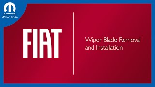 Wiper Blade Removal and Installation  How To  2025 Fiat 500e [upl. by Arym]