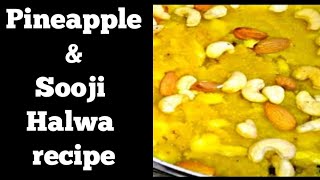 Pineapple sooji Halwa recipe  Ananas ka Meetha  sweetsrecipe desertrecipe by Mixed Bag [upl. by Ahtelat]