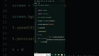 Python design turtle  python pythonturtle coding programming design shortsyoutube education [upl. by Ahsercel862]