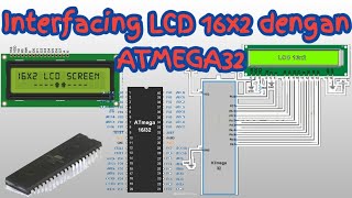 Antarmuka Atmega 32 dengan LCD 16x2 [upl. by Htebasyle584]