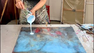 WOW Struktur  Abstrakte Acrylmatechniken  Schichtungen  DIY [upl. by Adliw]