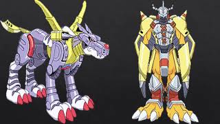 Digimon Movie Wargreymon and Metalgarurumon DNA Digivolve to Omnimon [upl. by Ailongam]