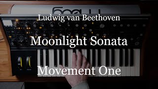 Moonlight Sonata by Beethoven on the Moog Sub37 Mvt I [upl. by Amara]