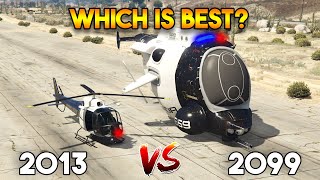 GTA 5 2013 VS 2099  POLICE HELICOPTER WHICH IS BEST [upl. by Harias790]