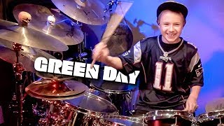 BASKET CASE  GREEN DAY 9 year old Drummer [upl. by Hirsh]