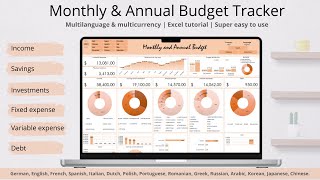 How to track your money  Monthly amp Annual Budget  Income amp Expense tracker  Excel template [upl. by Bradly985]