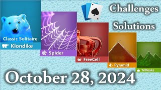 Microsoft Solitaire Collection October 28 2024 [upl. by Floris]