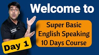 Day 1  Super Basic English Speaking Course  Sartaz Classes [upl. by Maise44]