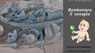 Tutorial Bomboniera sonaglio all uncinetto [upl. by Nnylyak]