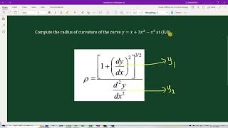 Compute the radius of curvature of the curve yx3x2−x3 at 00 [upl. by Parthen]