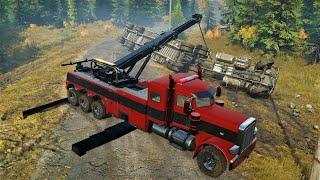 THE BEST 70 TON ROTATOR WRECKER IN SNOWRUNNER  iX3880 TOW TRUCK [upl. by Thorstein]