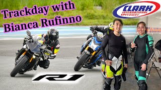 Trackday with my Yamaha R1 feat Bianca Rufinno part 2 [upl. by Bor]