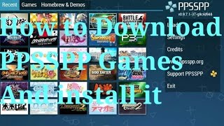 How to download the ppsspp game and install it [upl. by Estus]