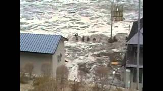 2011 Tsunami wall recorded in Nodamura Iwate Japan [upl. by Longmire]