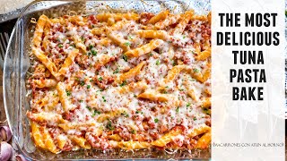 Spanish Tuna Pasta Bake  Easy Cheesy 30 Minute Pasta Recipe [upl. by Rotsen557]