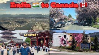 India to Canada vlog 🇮🇳🇨🇦  International student  May 2024 intake  indirect flight 49k only [upl. by Gylys]