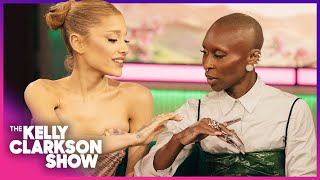 Ariana Grande amp Cynthia Erivo Give Kelly Clarkson Wicked Tattoo Tour [upl. by Farhi655]