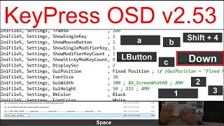 AutoHotkey show which keyboard keys are pressed key press onscreen display OSD kpOSD v253 [upl. by Kinnie]