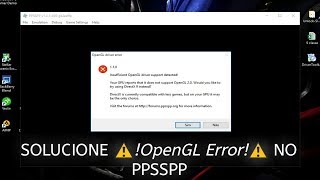 Resolver OpenGL Error No PPSSPP [upl. by Swayne703]