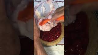 Easy no bake cherry cheese pie recipe shorts viralshorts foodie foodlover [upl. by Nalhsa]