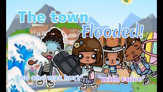 Toca Boca role playTHE TOWN FLOODED🌊with voice🔊no one was hurt [upl. by Kerin]